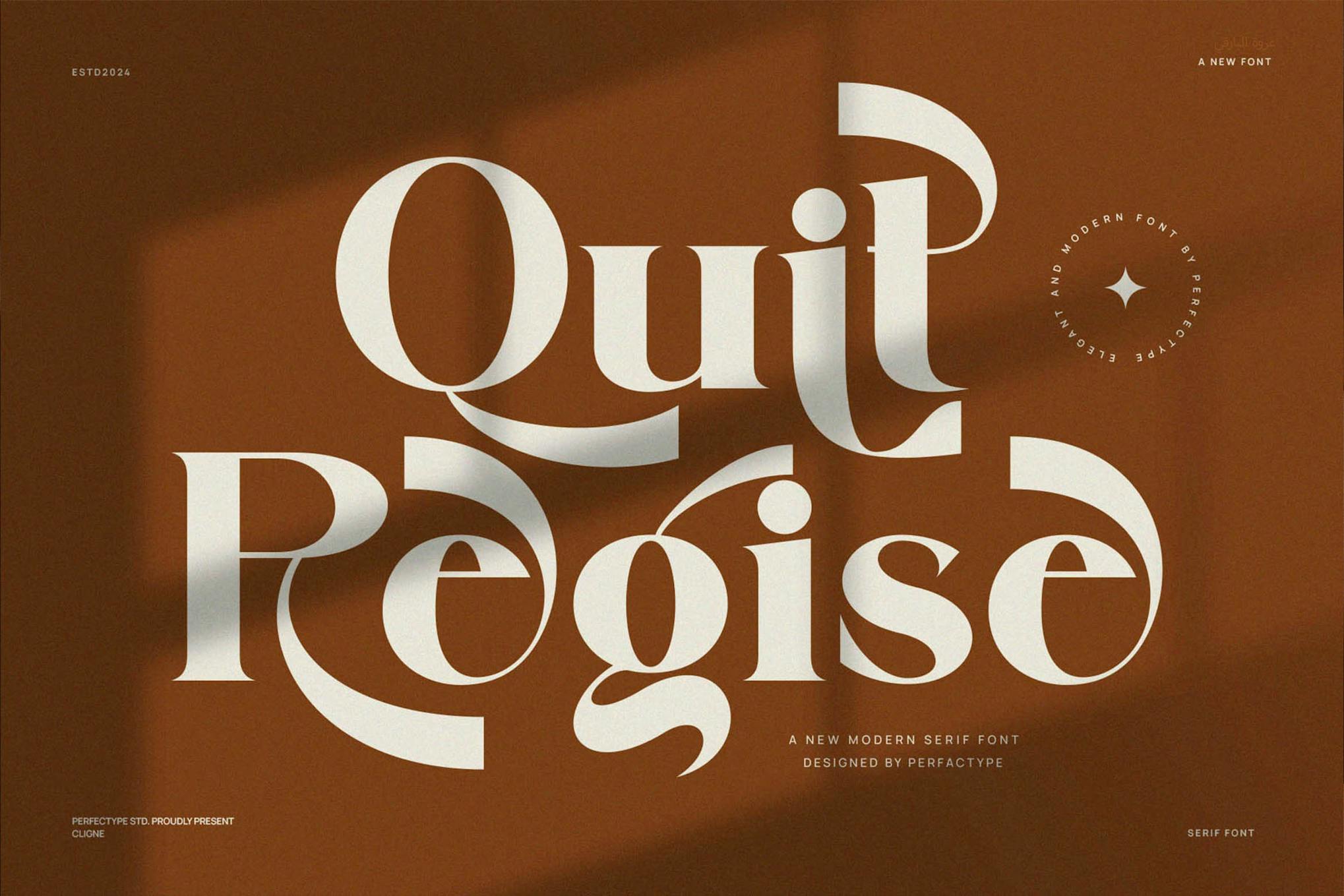 Imagen de portada de Quit Regise Elegant Serif Font Typeface (fuente)