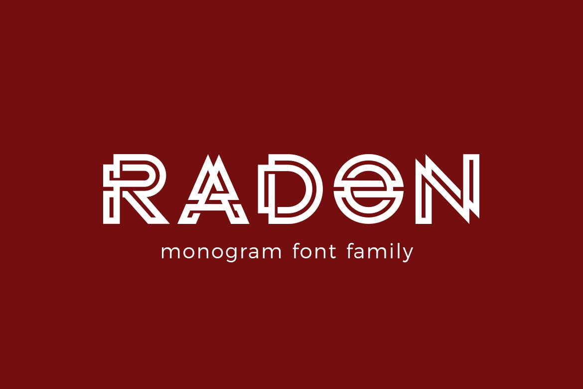 Imagen de portada de RADON monogram logo FONT (fuente)