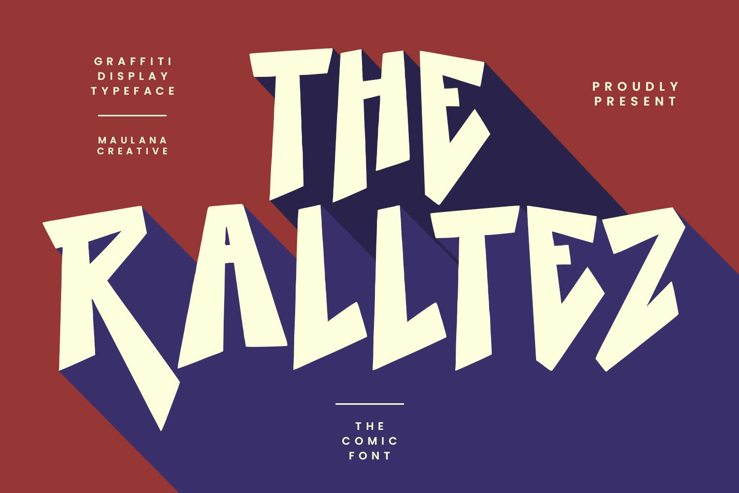 Imagen de portada de Ralltez Graffiti Comic Display Font (fuente)