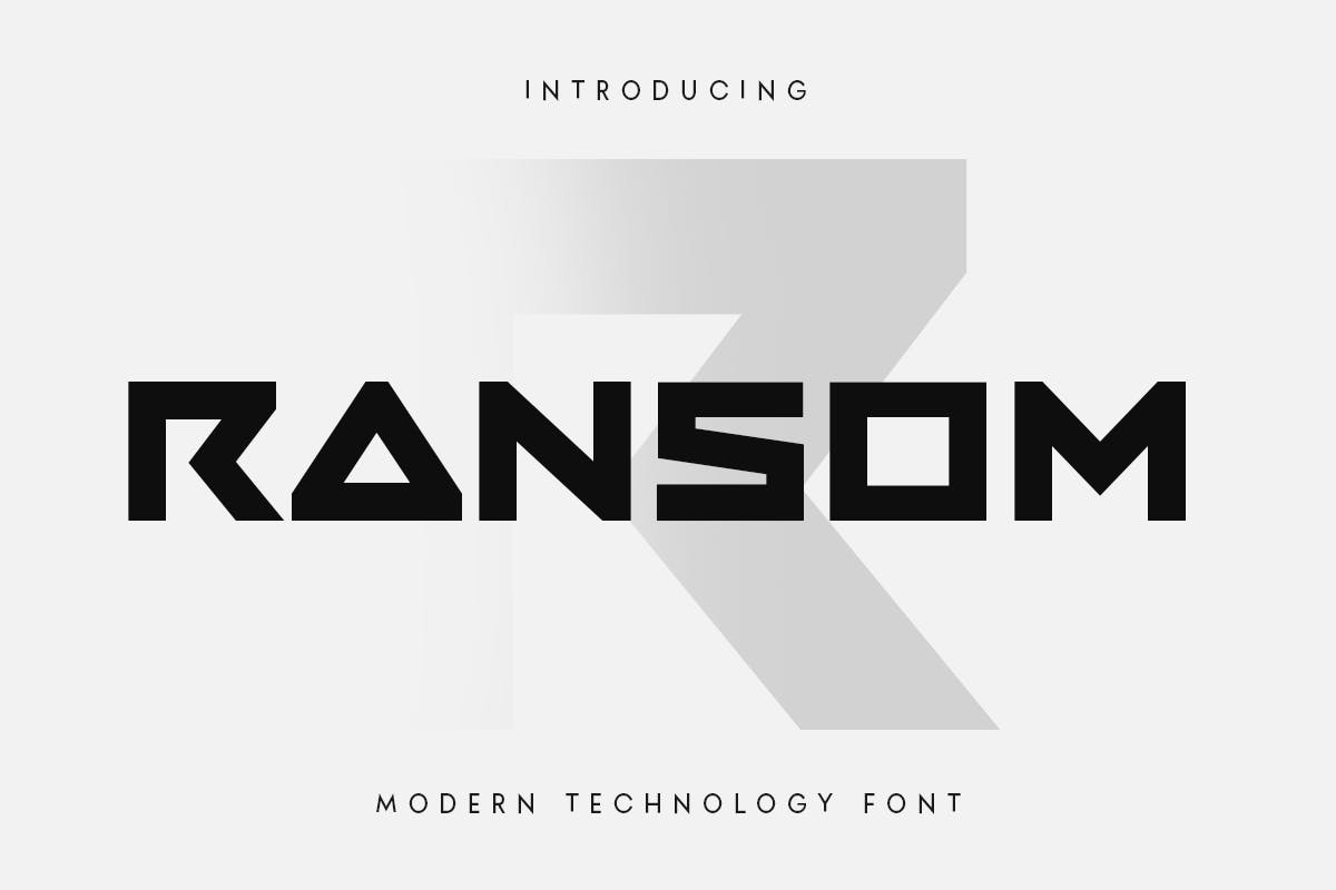 Imagen de portada de Ransom - Modern Technology Font (fuente)