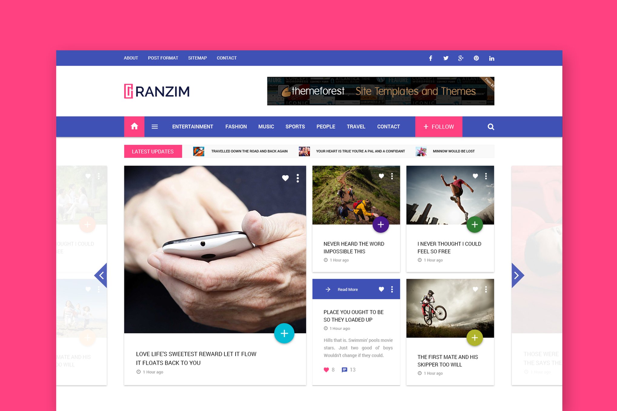 Imagen de portada de Ranzim - Magazine/News Responsive HTML Template (plantilla web)