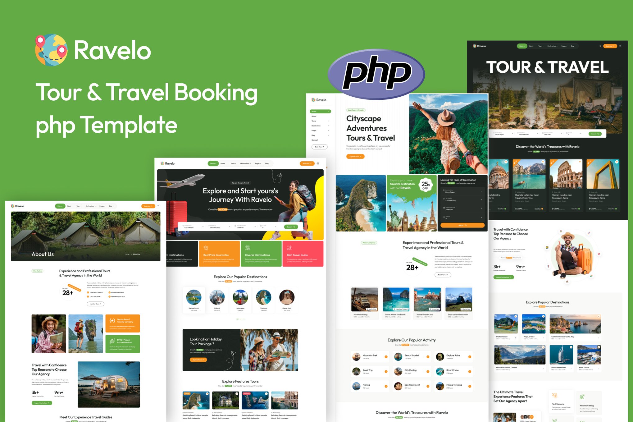 Imagen de portada de Ravelo - Travel & Tour Booking PHP Template (plantilla web)