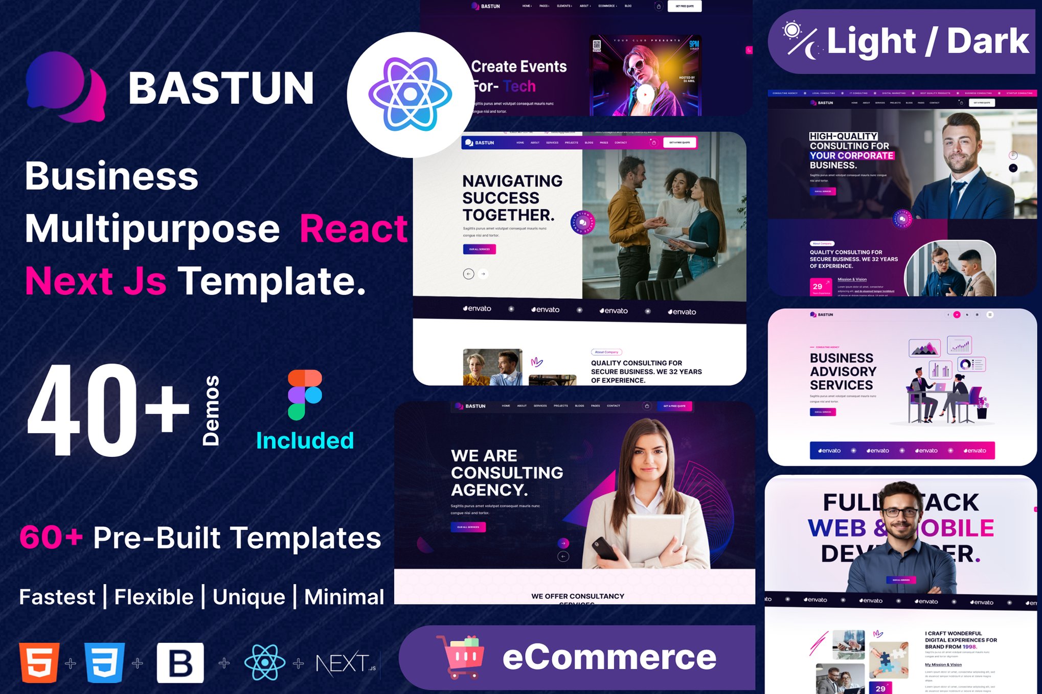 Imagen de portada de React JS Multipurpose React Bootstrap 5 Template (plantilla web)