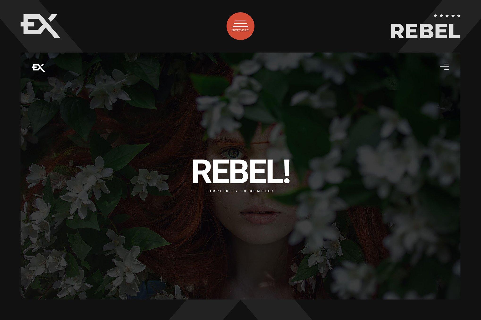 Imagen de portada de Rebel - Creative Portfolio Template (plantilla web)