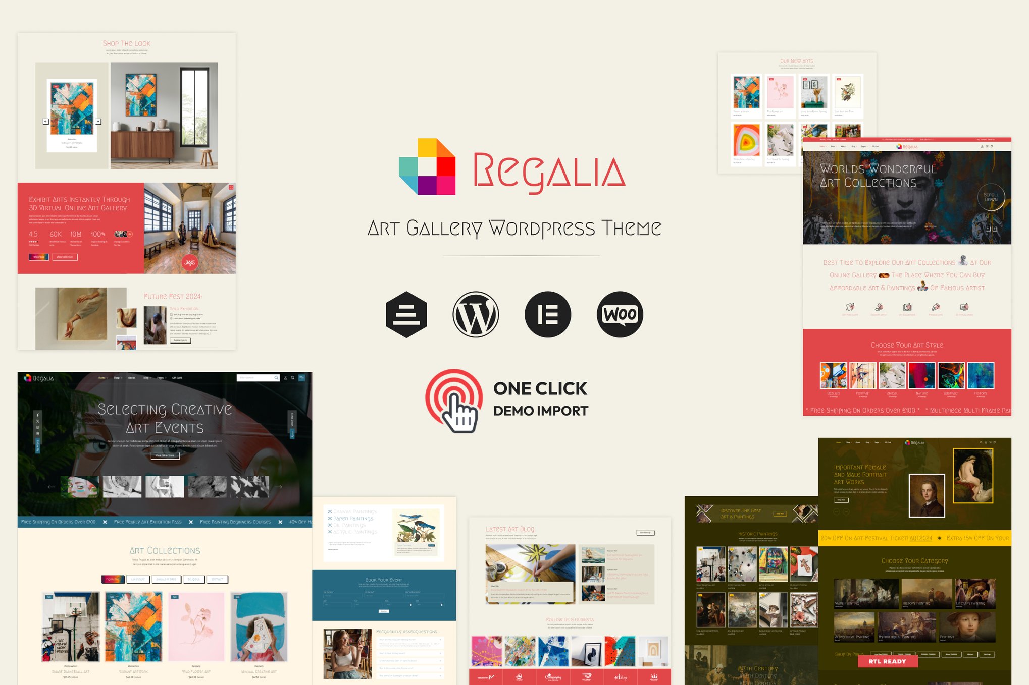 Imagen de portada de Regalia - Artist Portfolio, Art Gallery Theme (tema)