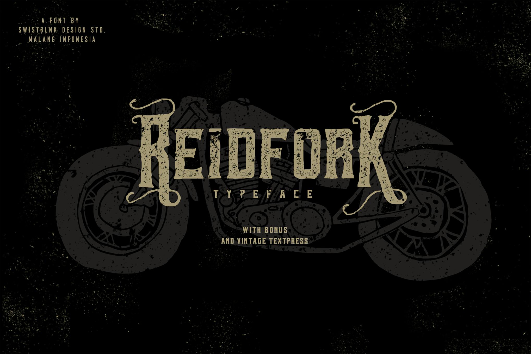 Imagen de portada de Reidfork Typeface + Textpress (fuente)