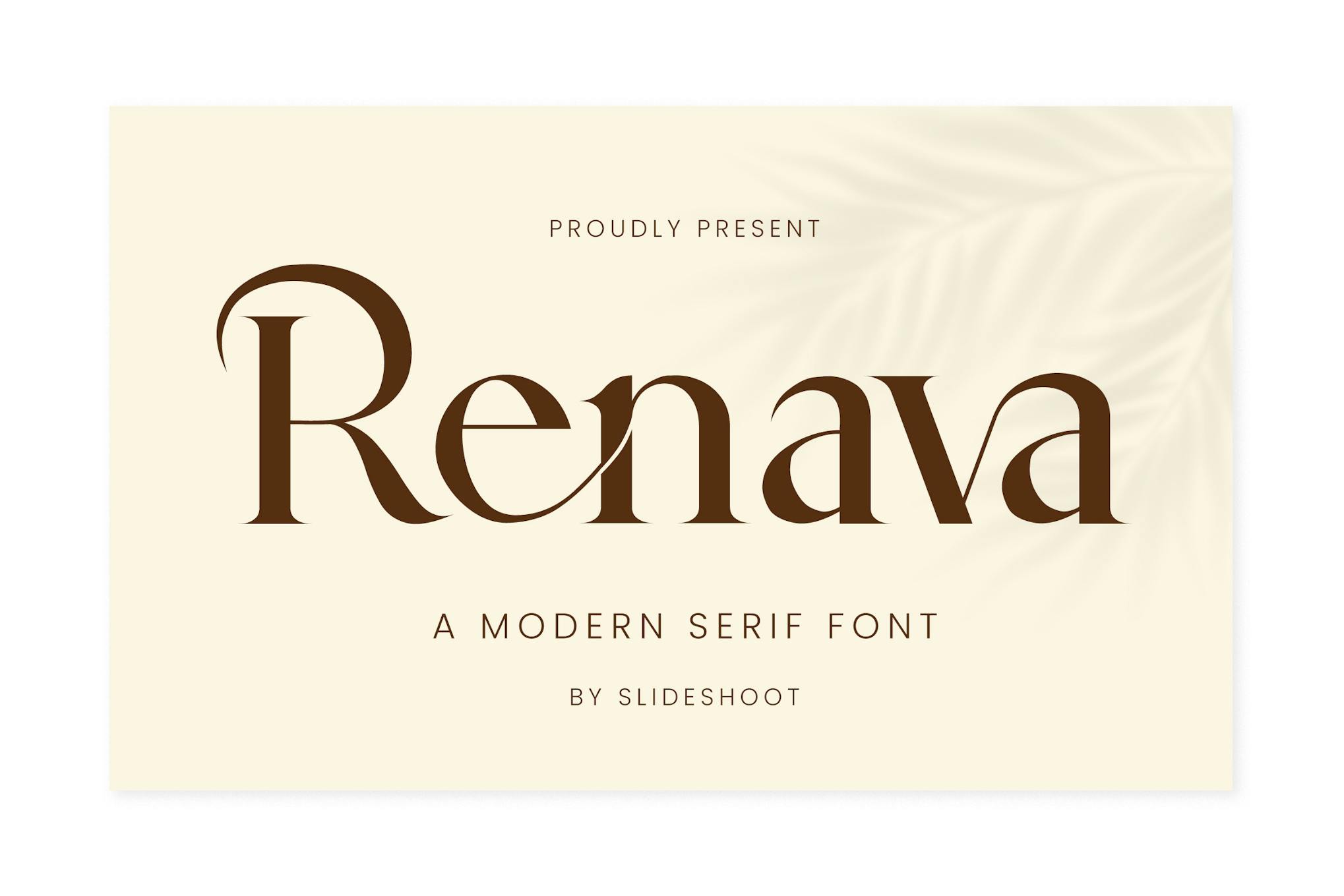 Imagen de portada de Renava Serif Font (fuente)