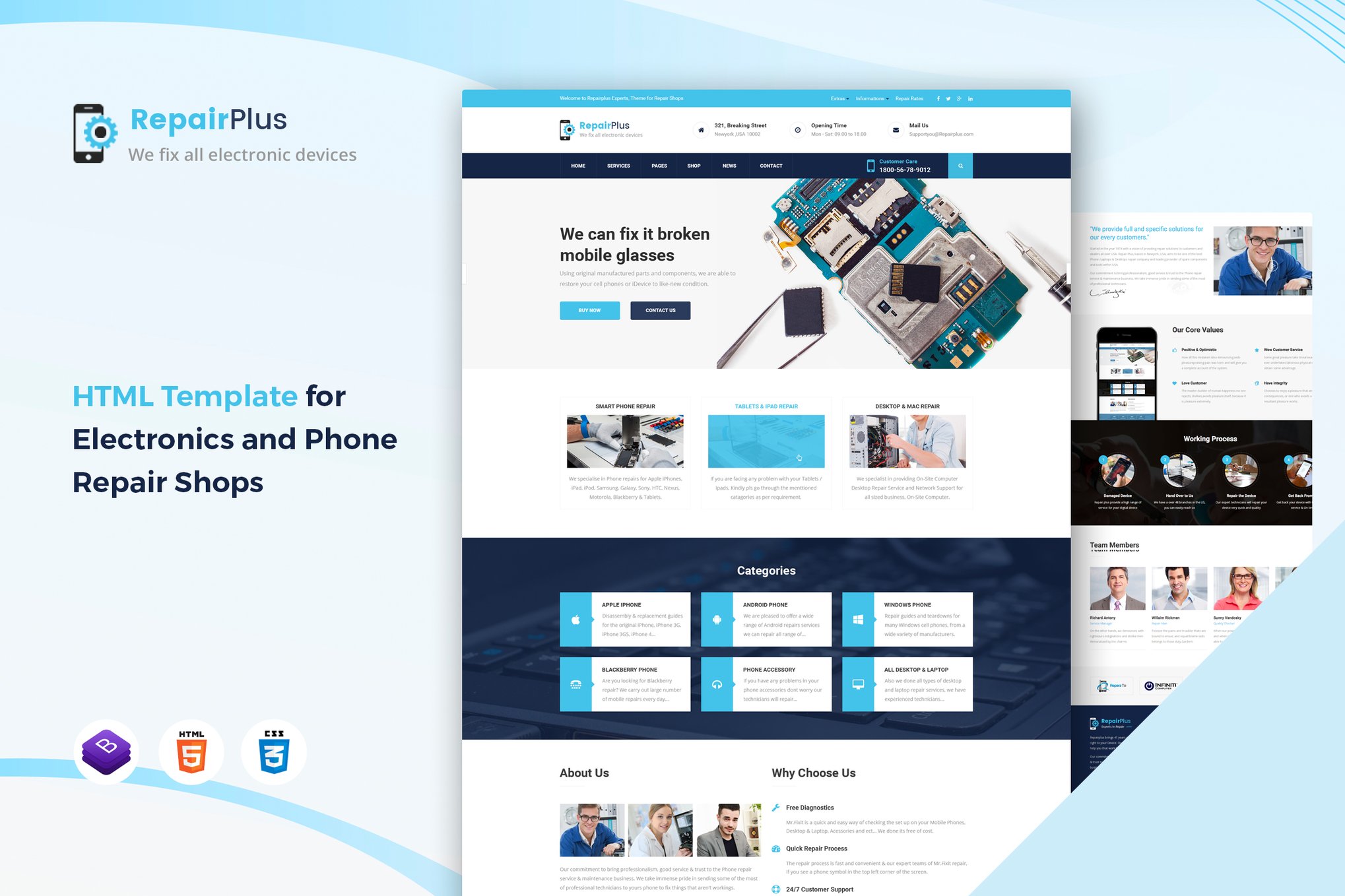 Imagen de portada de Repair Plus - Electronics and Phone Repair shop (plantilla web)