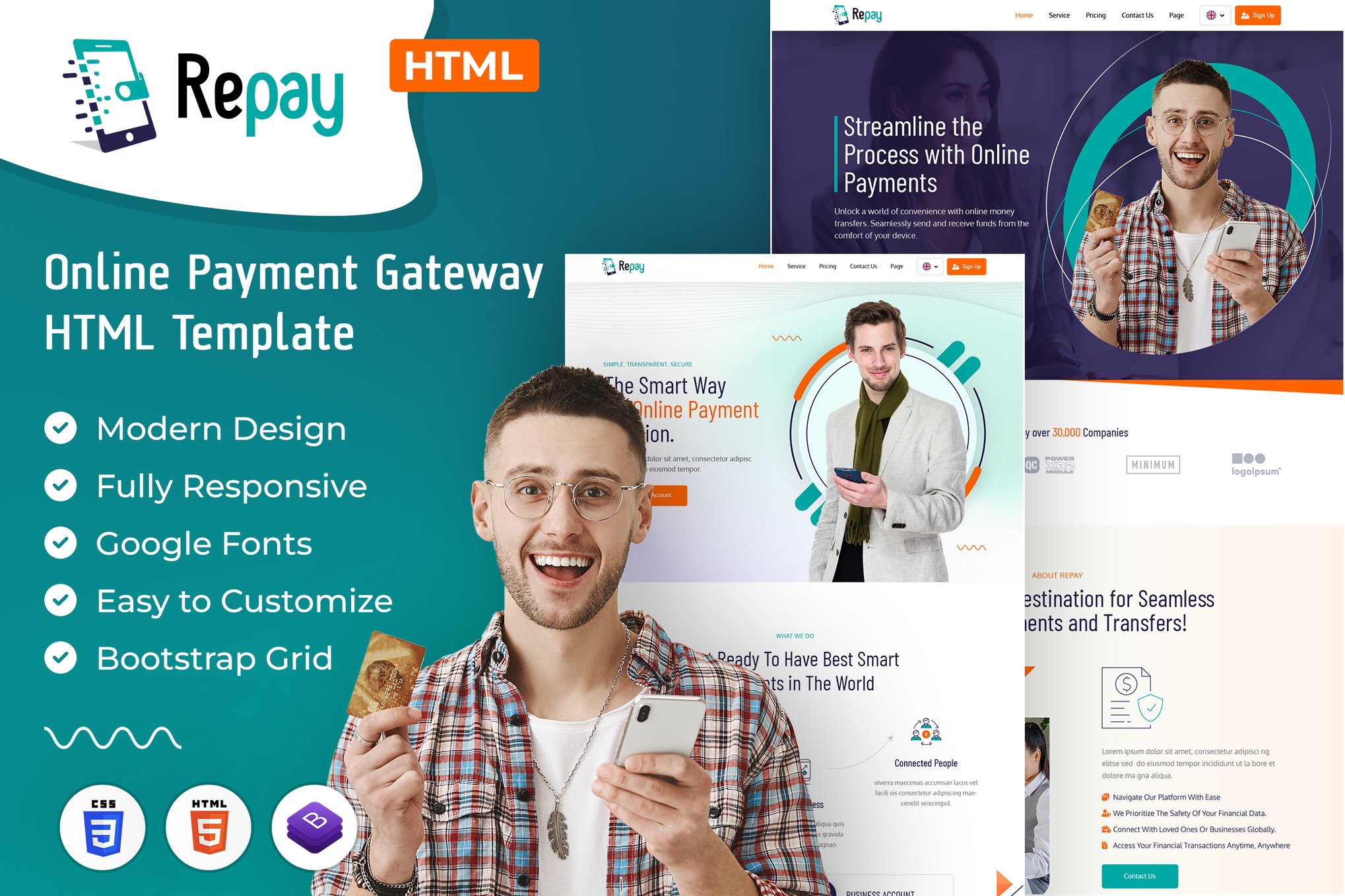 Imagen de portada de Repay | Payment Gateway HTML Template (plantilla web)