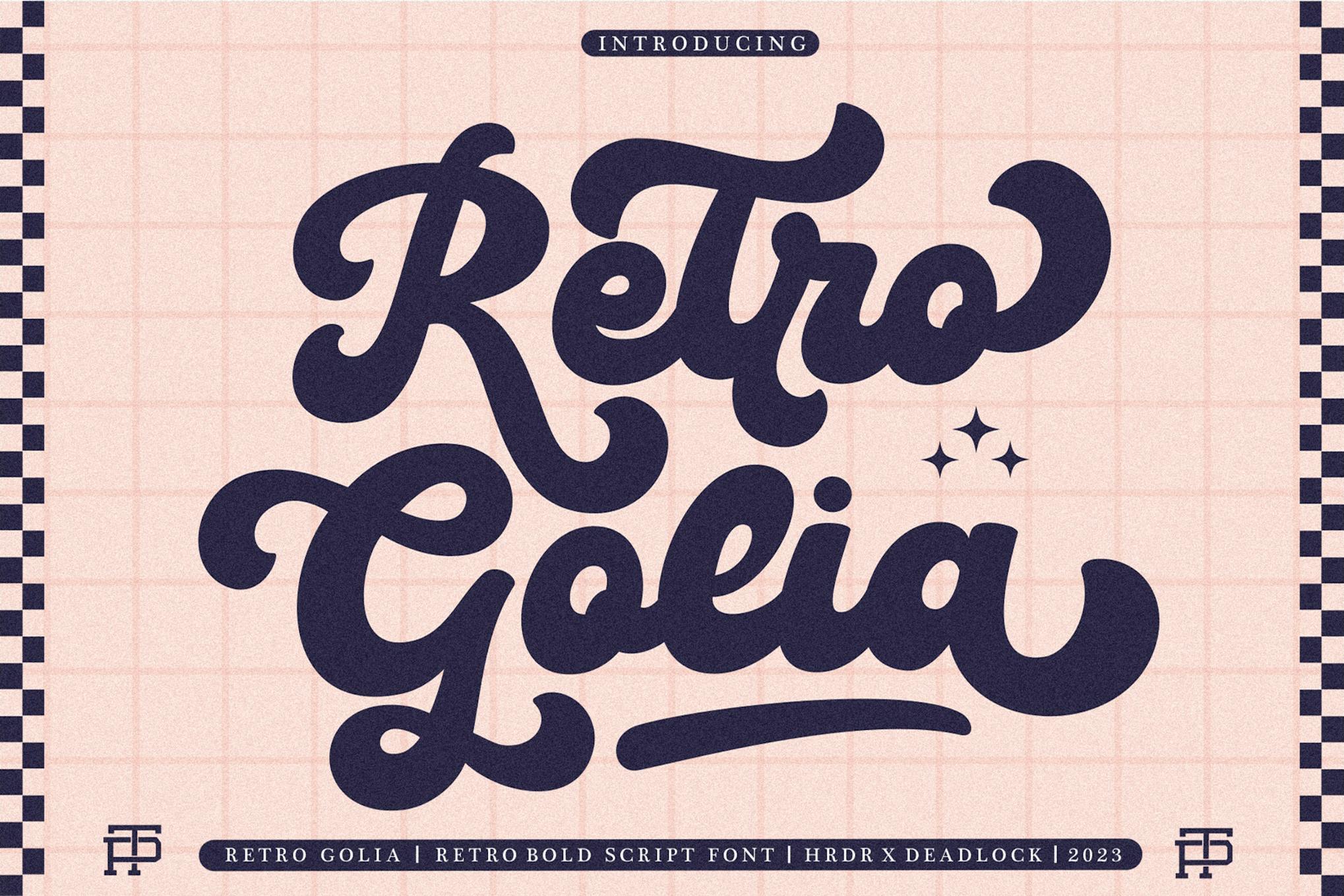Imagen de portada de Retro Golia - A Retro Script Font (fuente)