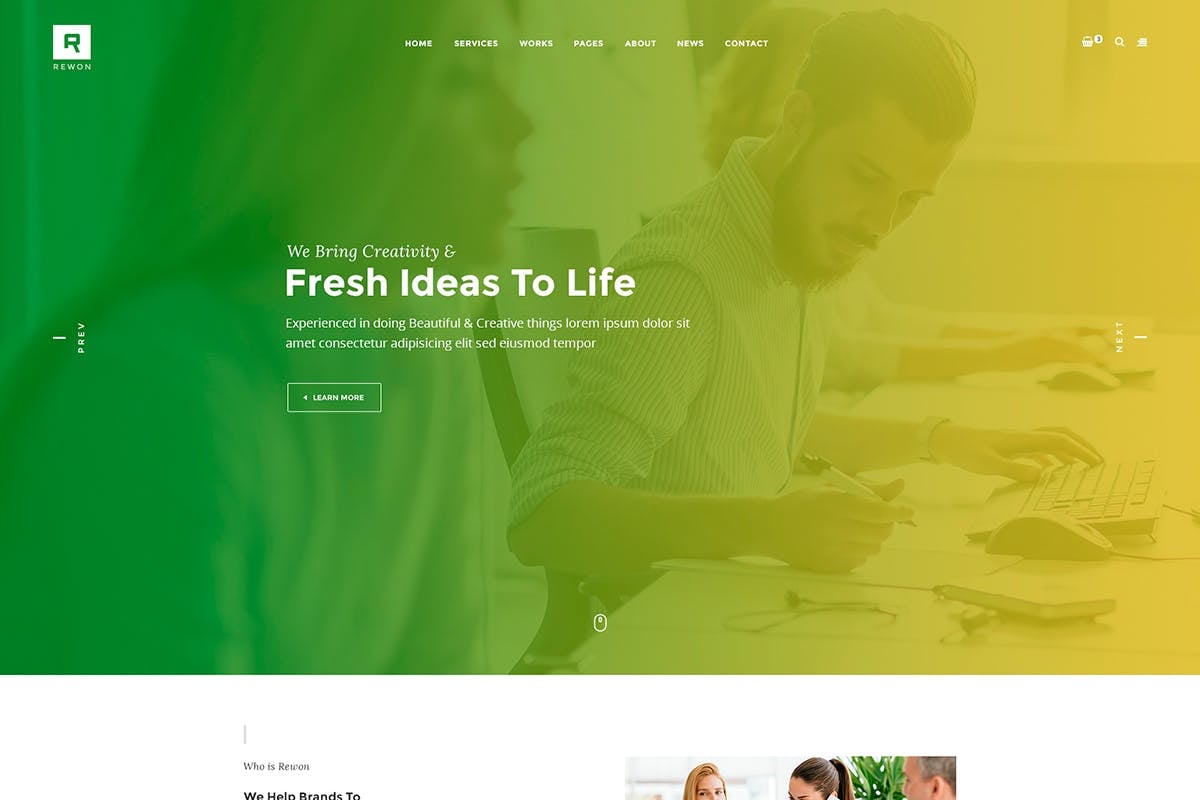 Imagen de portada de REWON - HTML Template (plantilla web)