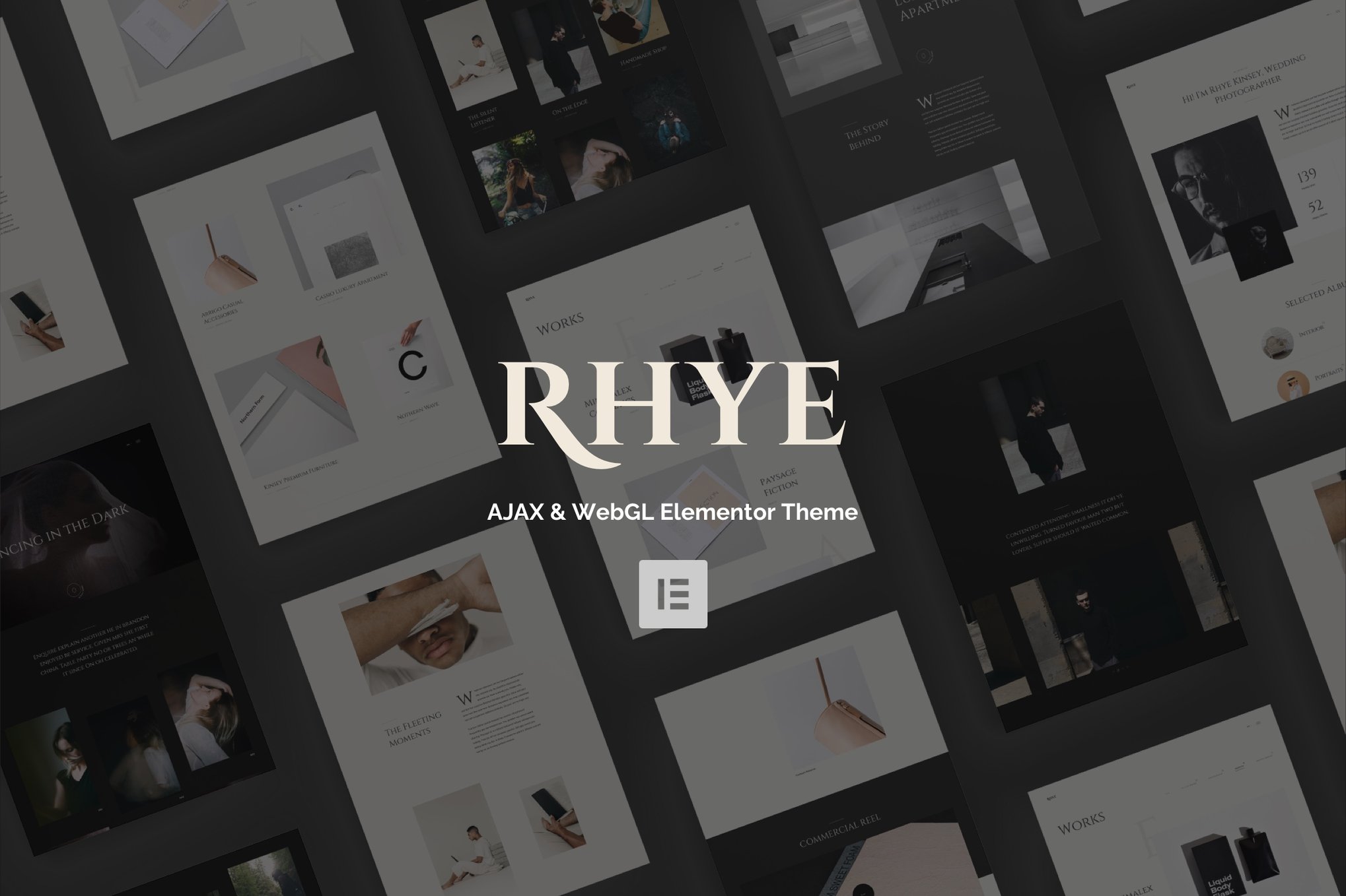 Imagen de portada de Rhye - Creative AJAX Elementor Theme (tema)