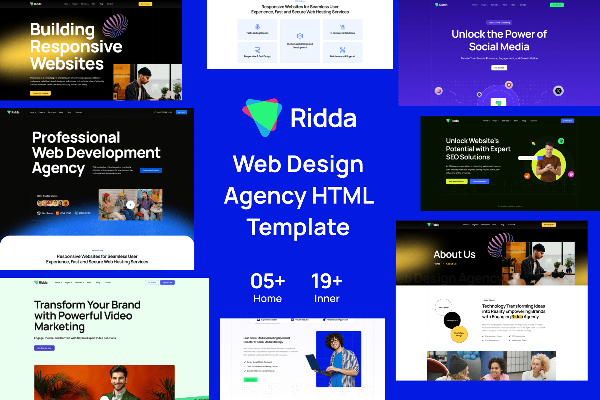 Imagen de portada de Ridda - Web Design Agency HTML Template (plantilla web)
