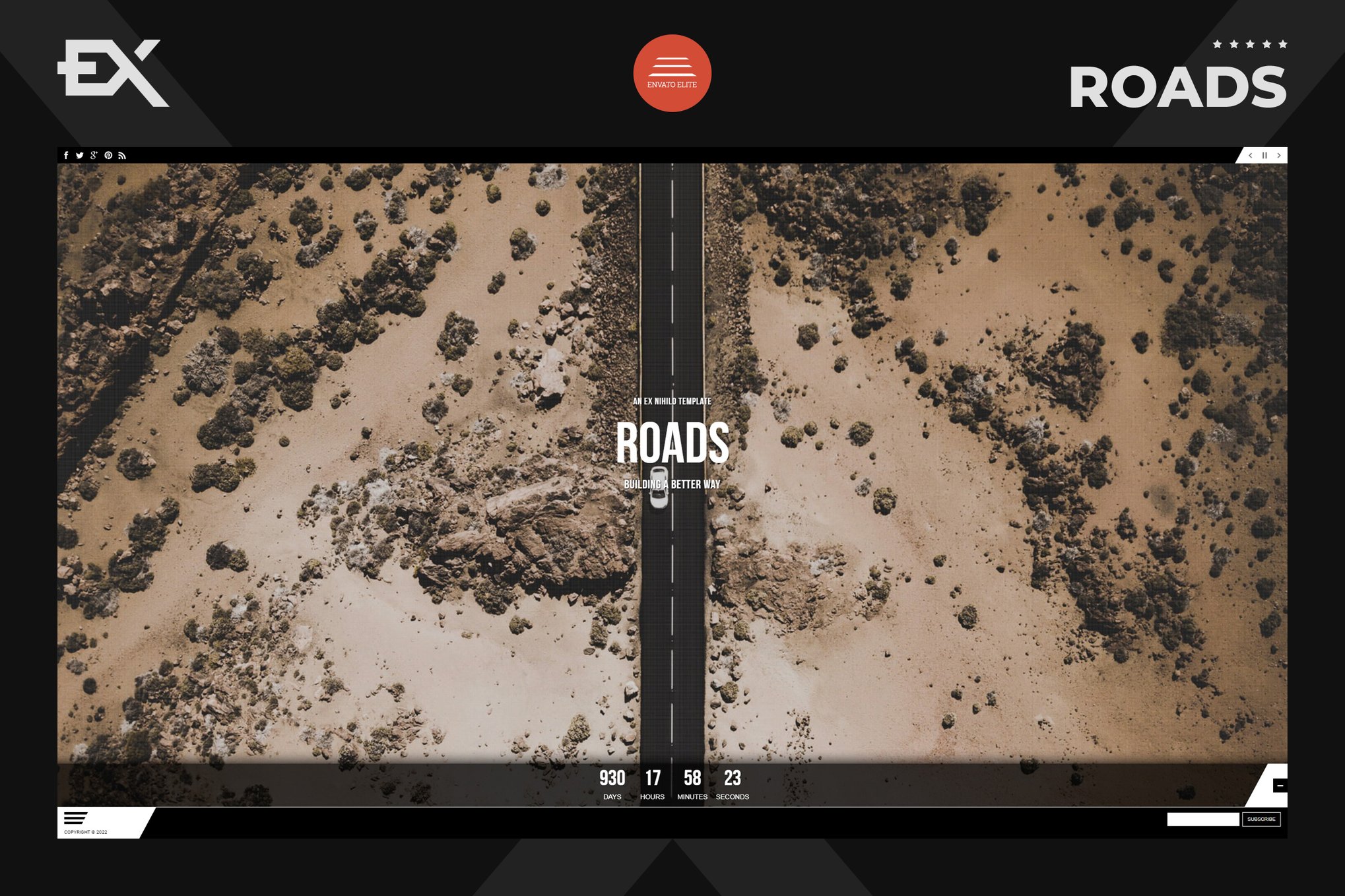 Imagen de portada de Roads - Responsive Coming Soon Page (plantilla web)