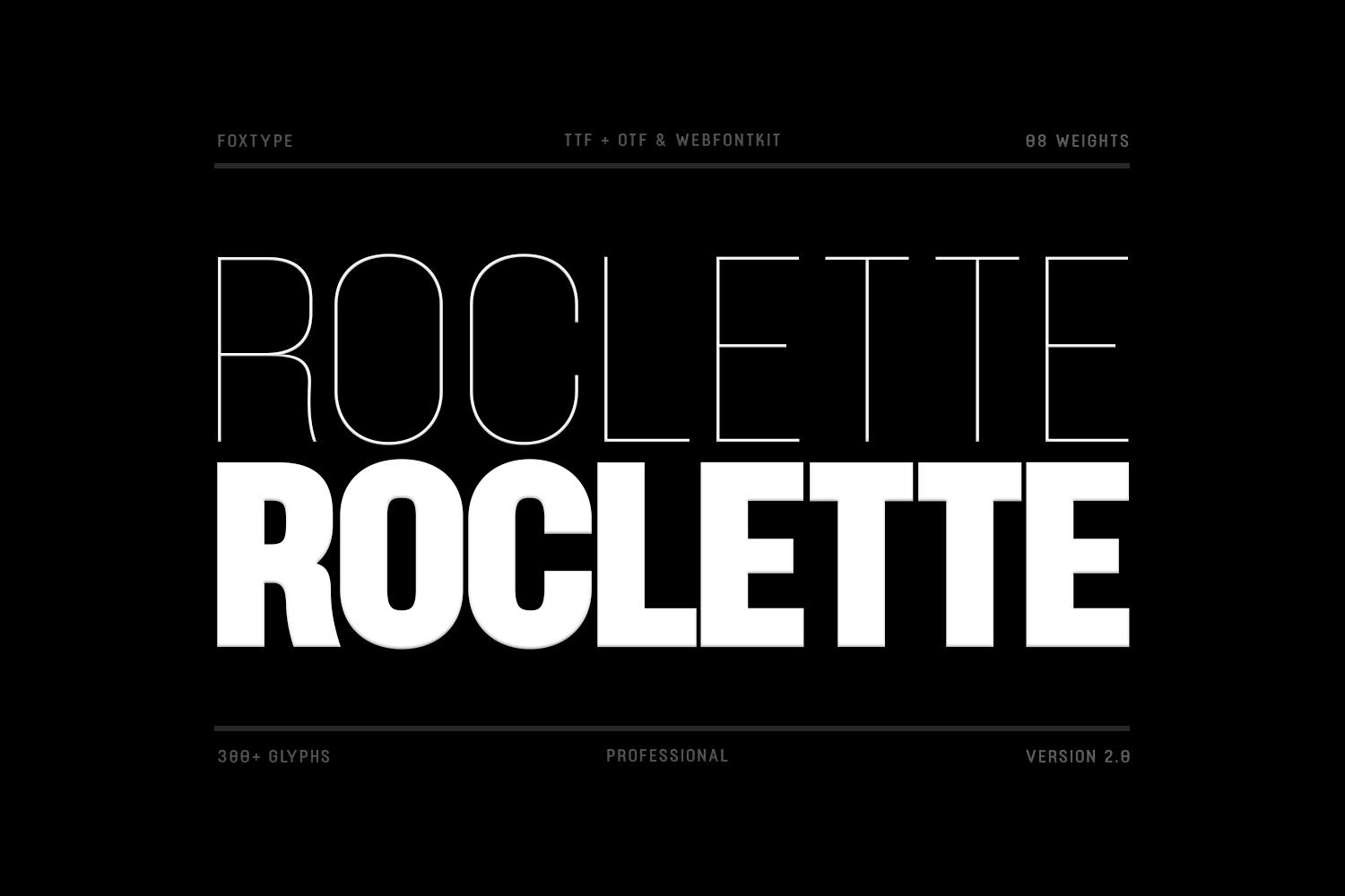 Imagen de portada de Roclette Pro Display Typeface (fuente)