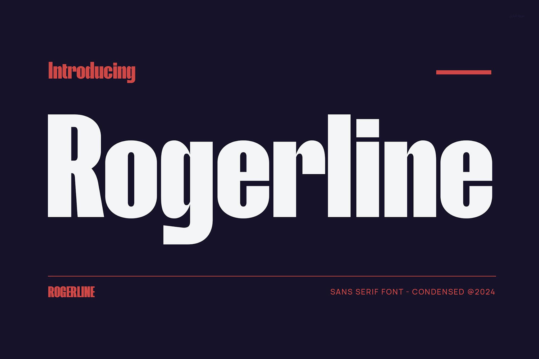 Imagen de portada de Rogerline - Modern Condensed Sans Serif (fuente)
