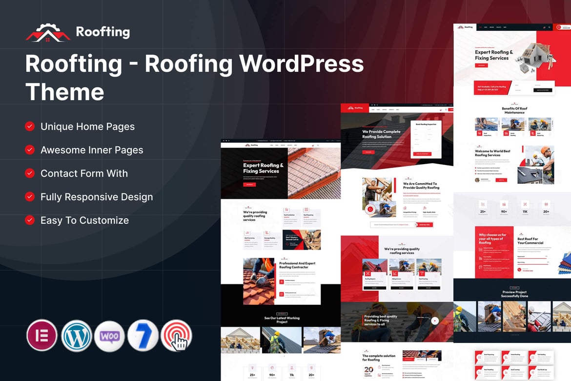 Imagen de portada de Roofting – Roofing WordPress Theme (tema)