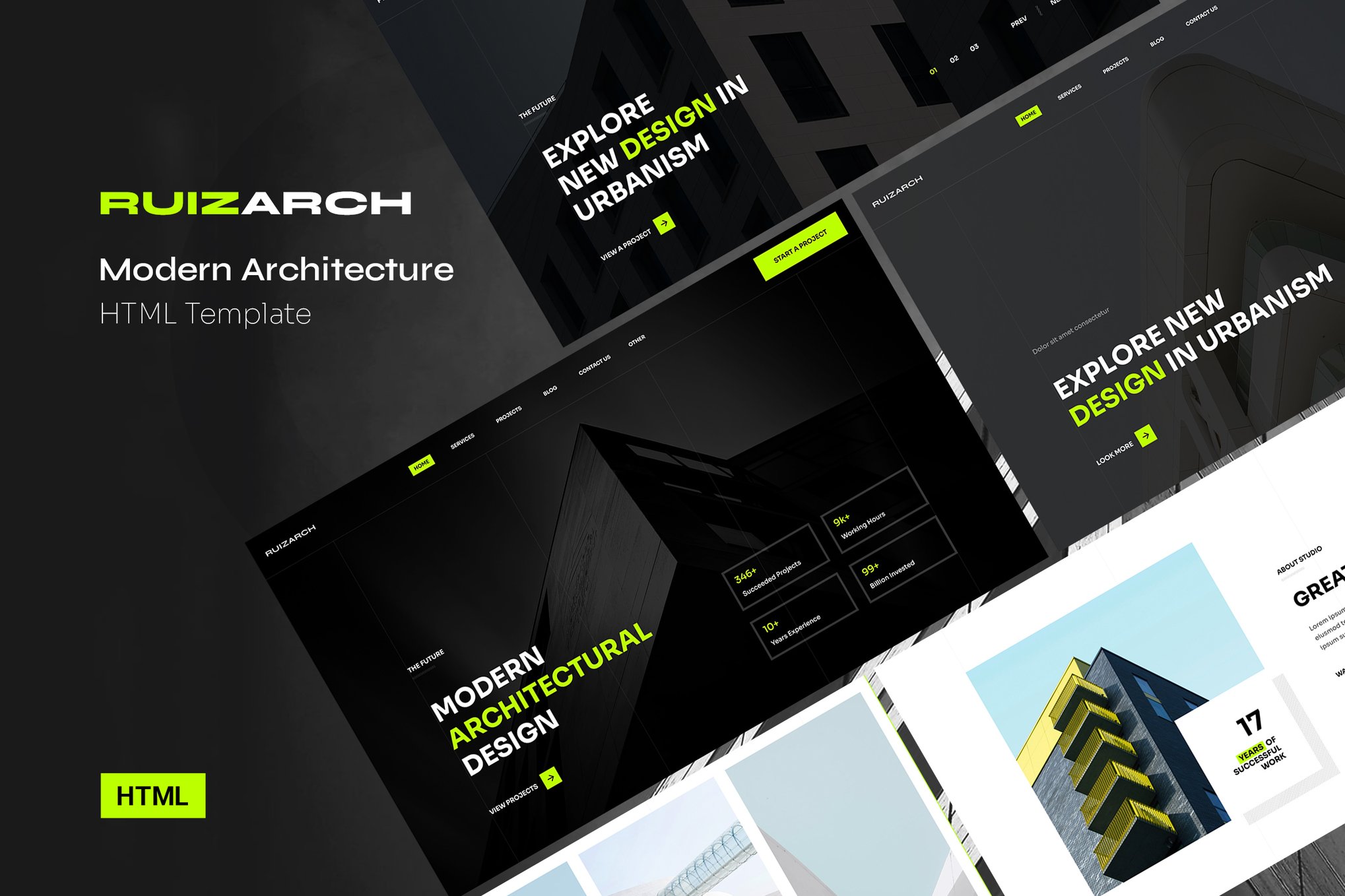 Imagen de portada de Ruizarch – Architecture & Interior Design Template (plantilla web)