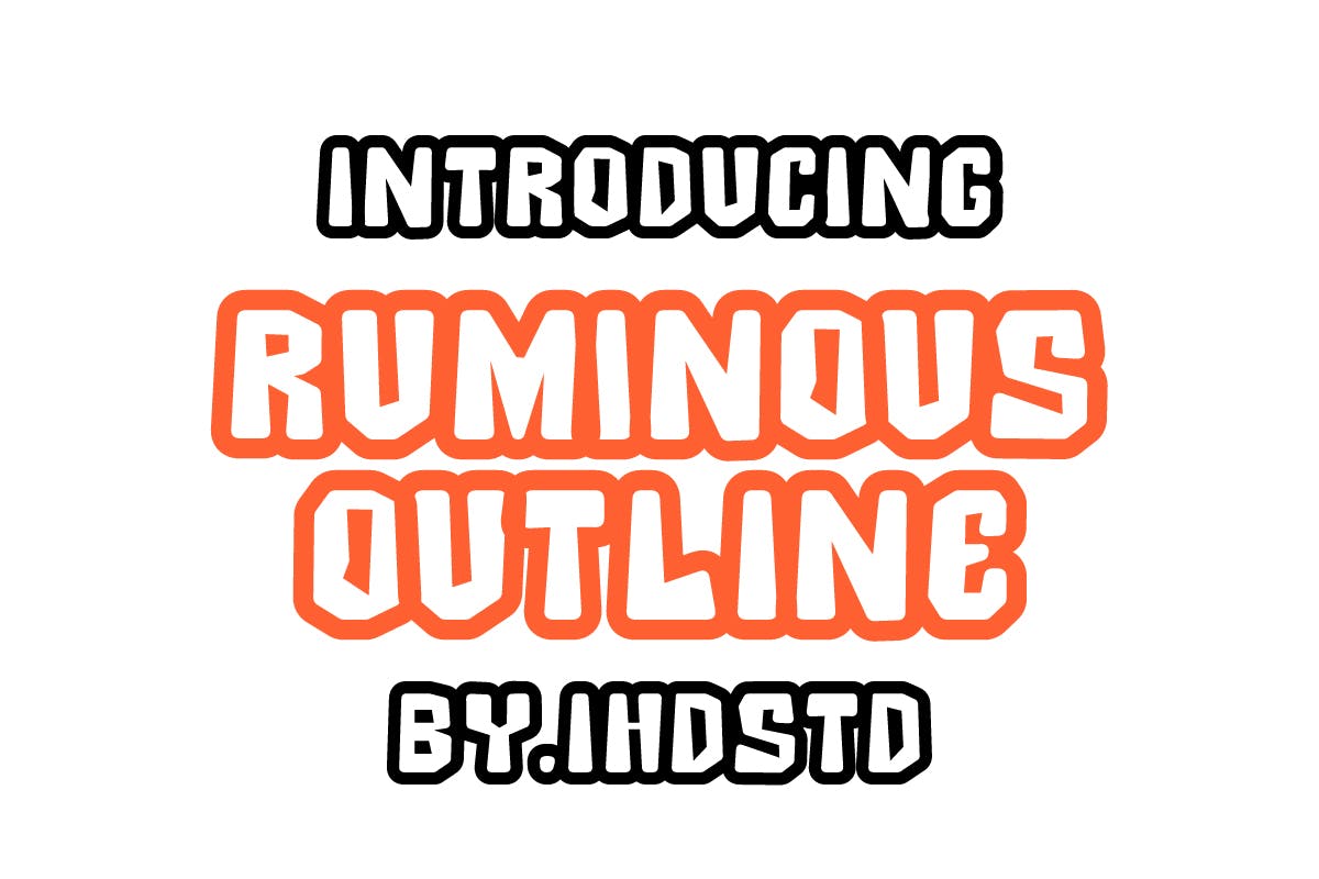 Imagen de portada de Ruminous Outline Display Font (fuente)