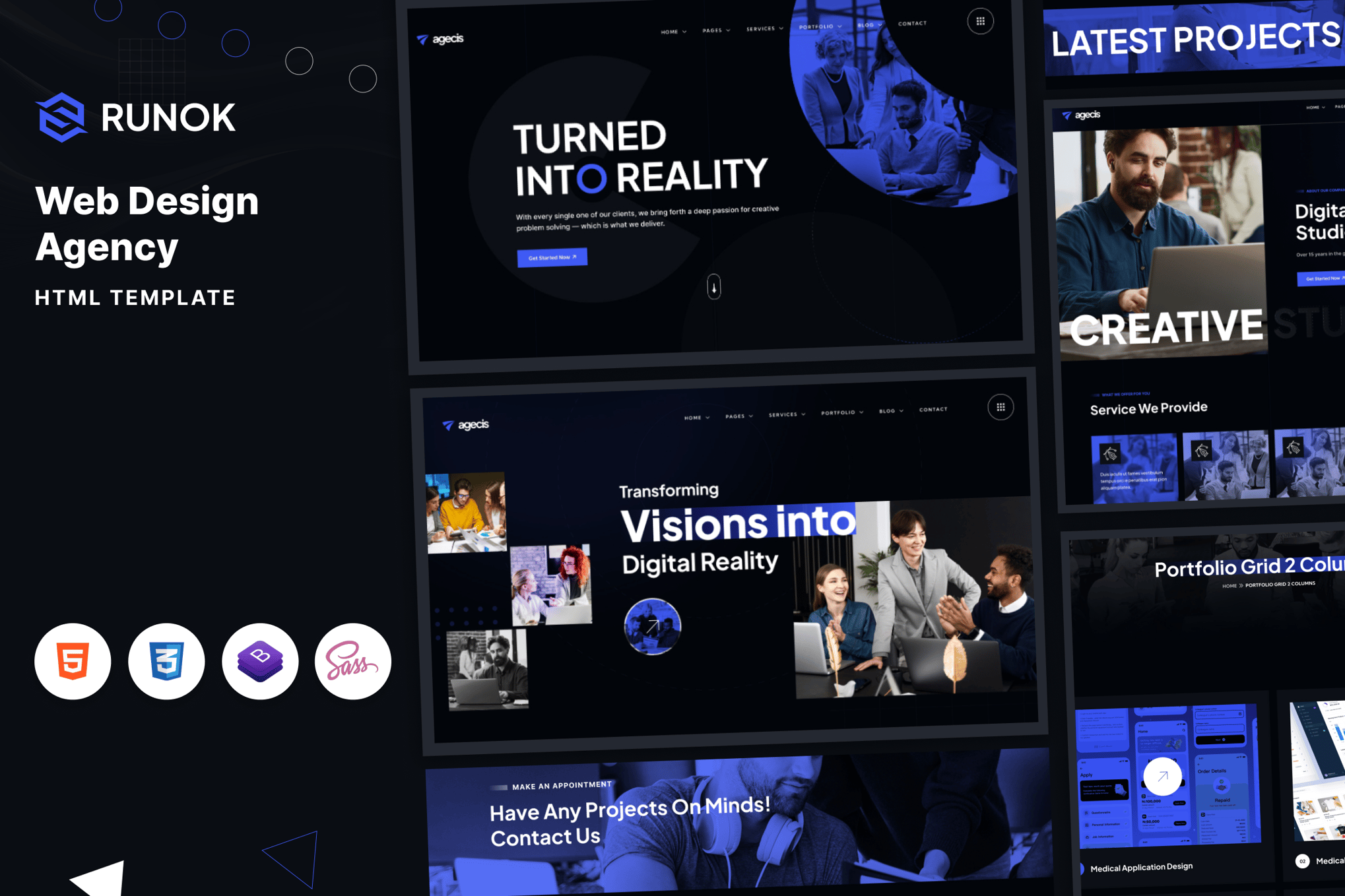 Imagen de portada de Runok - Web Agency HTML5 Template (plantilla web)