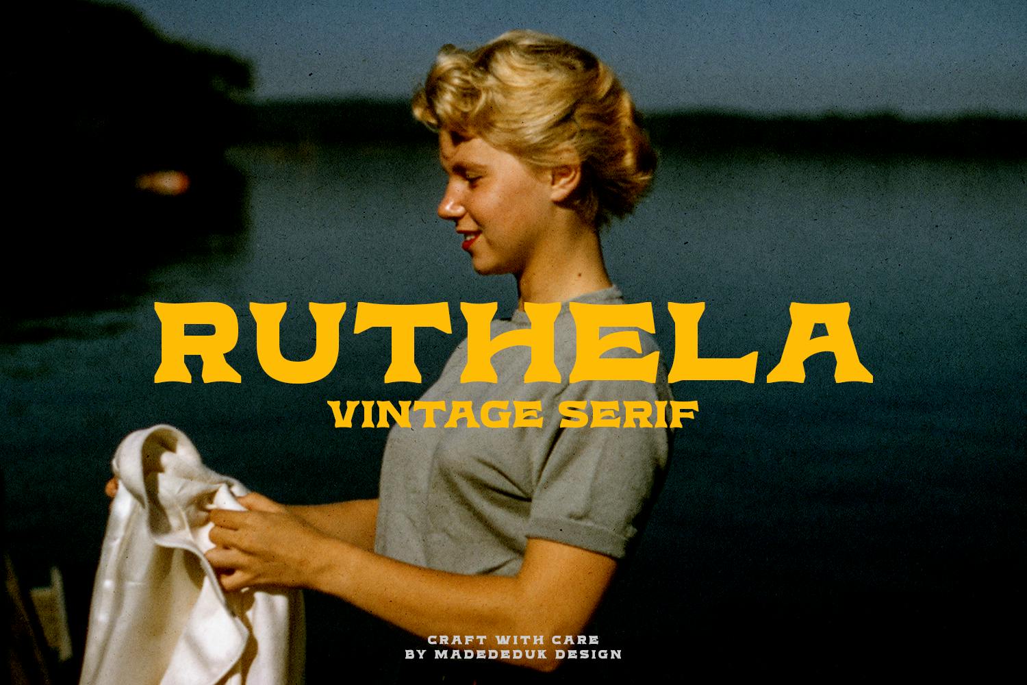 Imagen de portada de Ruthela Vintage Serif (fuente)