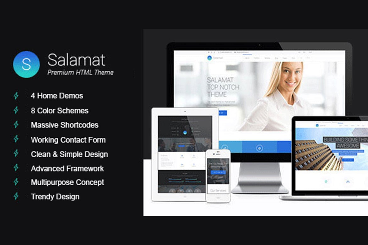 Imagen de portada de Salamat | Multi-purpose HTML Template (plantilla web)