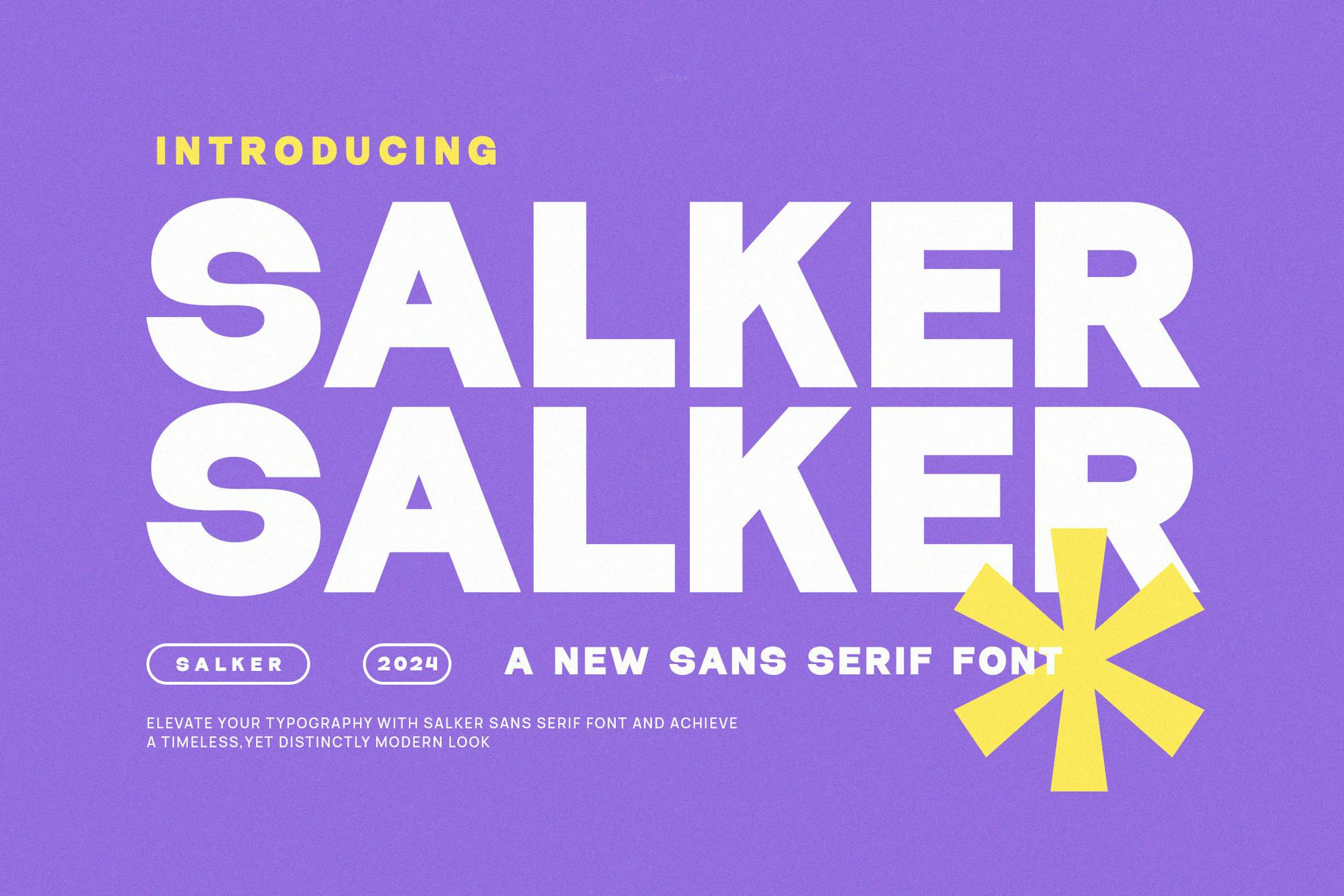 Imagen de portada de Salker - Modern Bold Sans Serif (fuente)