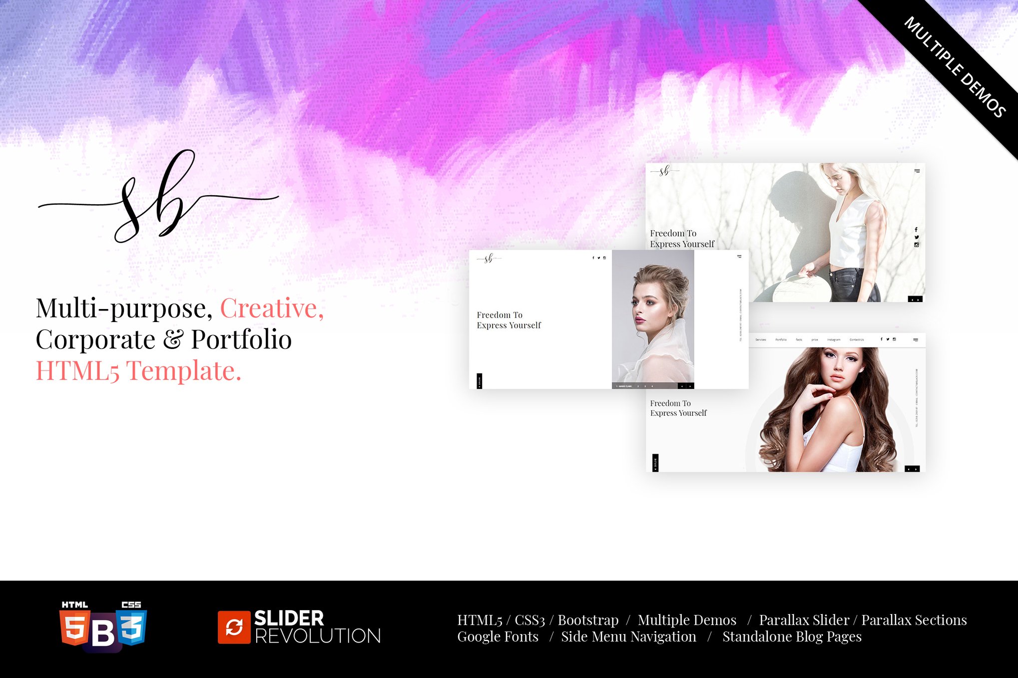 Imagen de portada de SBX - Minimal HTML5 Portfolio Template (plantilla web)