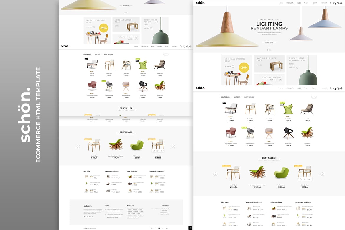 Imagen de portada de schön. | eCommerce HTML Template (plantilla web)