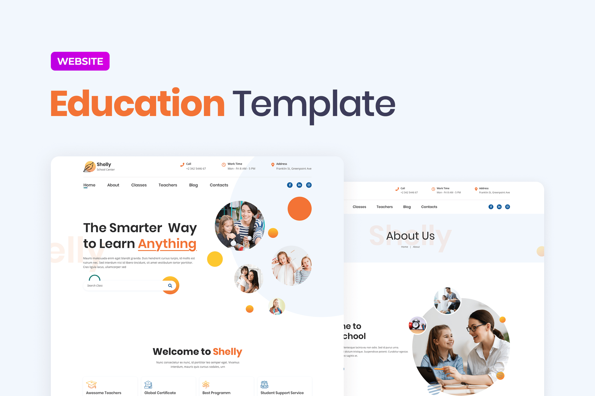 Imagen de portada de School Website Template (plantilla web)