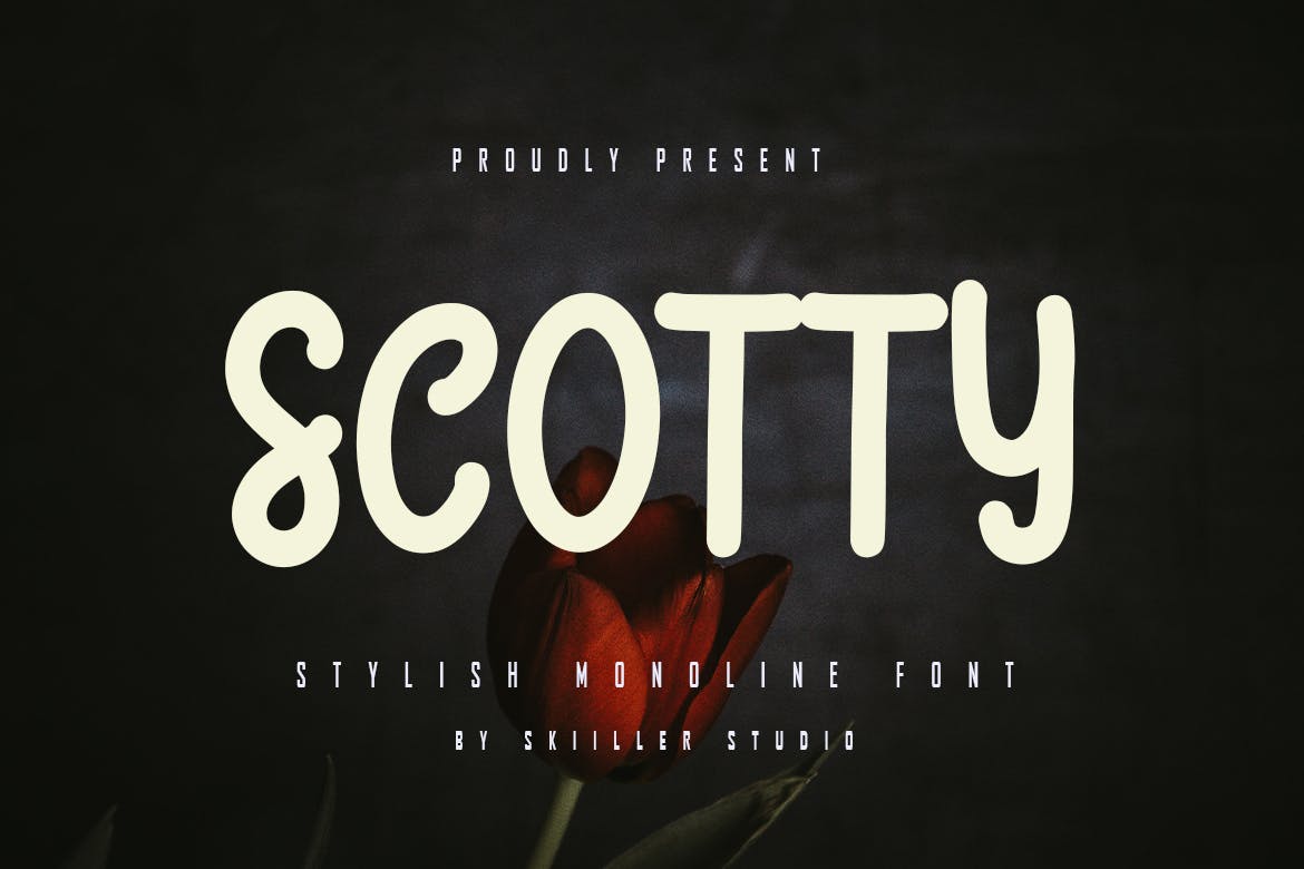 Imagen de portada de Scotty - Stylish monoline font (fuente)