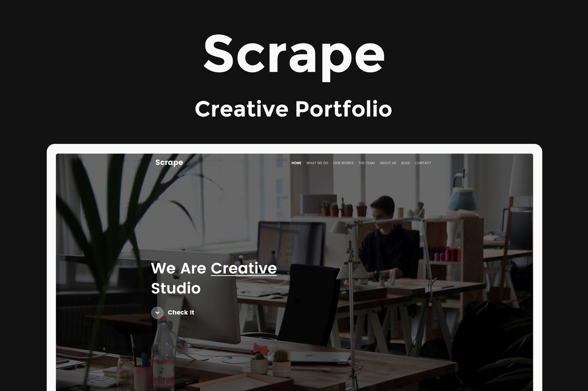 Imagen de portada de Scrape - Creative Portfolio Template (plantilla web)