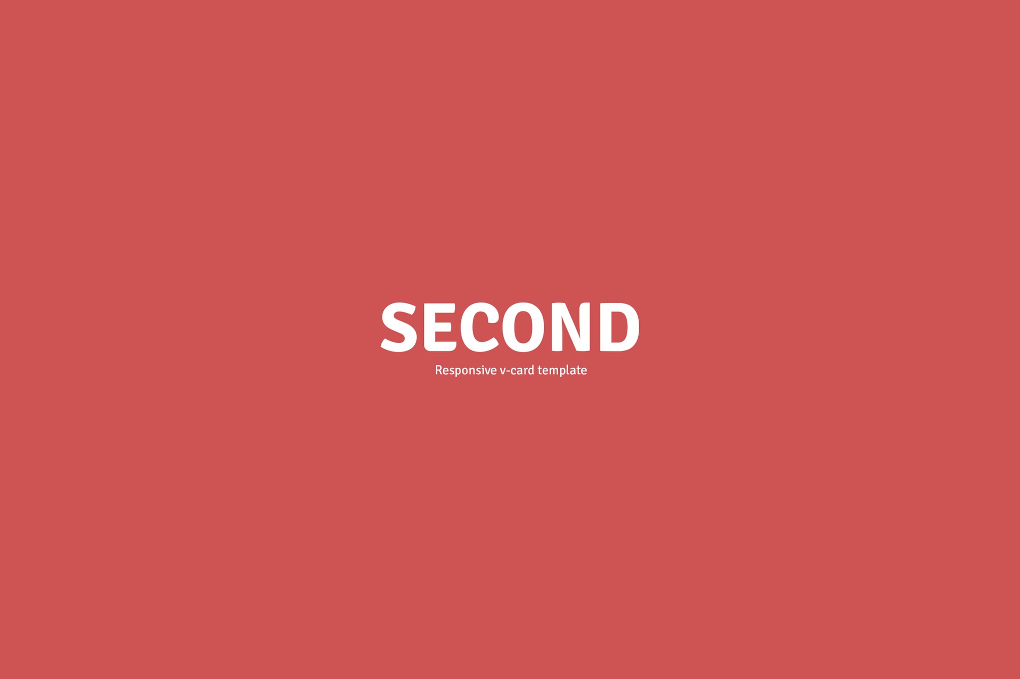Imagen de portada de Second Responsive V-card Template (plantilla web)