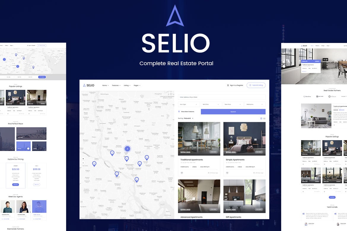 Imagen de portada de Selio - Real Estate HTML Theme (plantilla web)