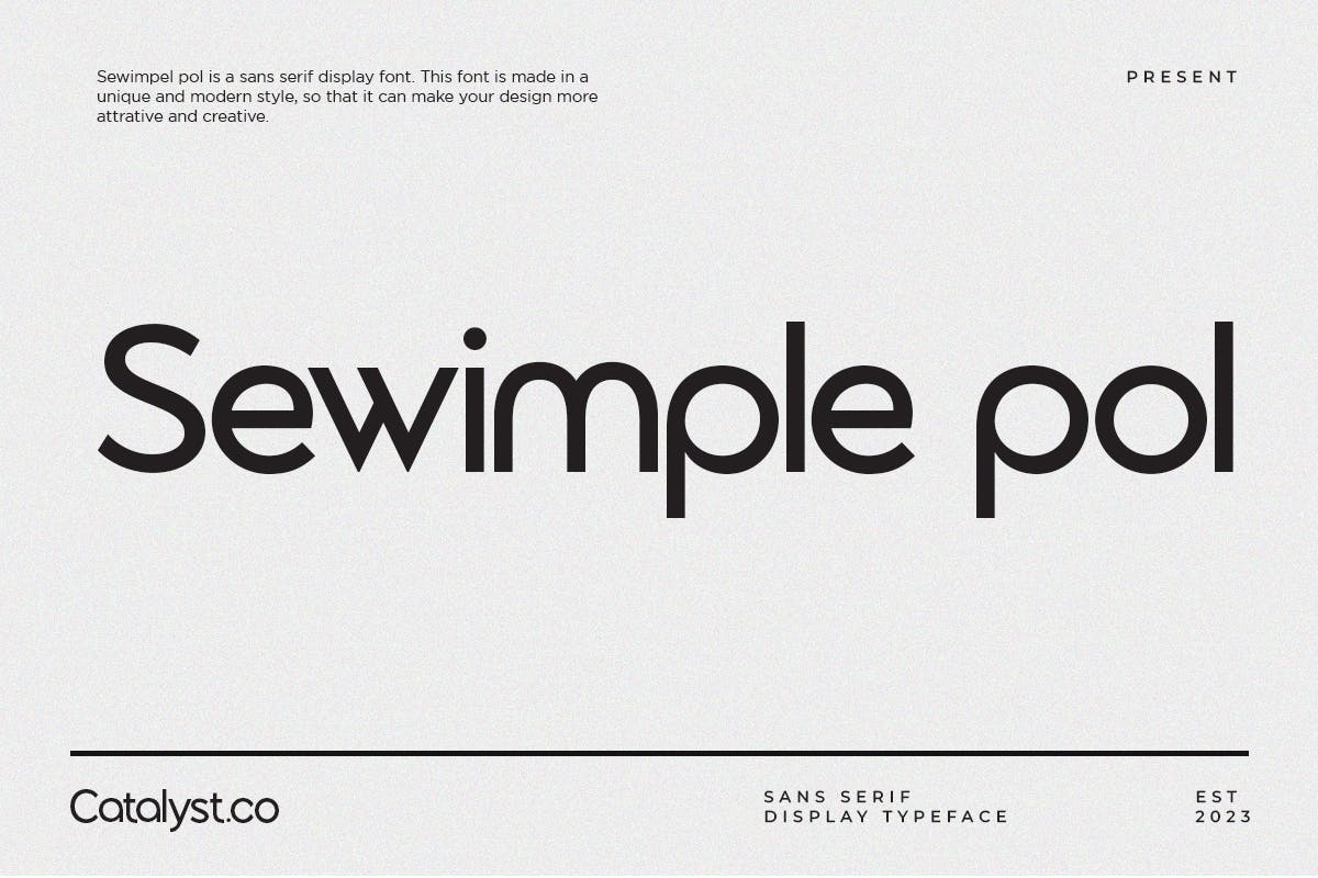 Imagen de portada de Sewimple Pol Sans Serif Display Font (fuente)