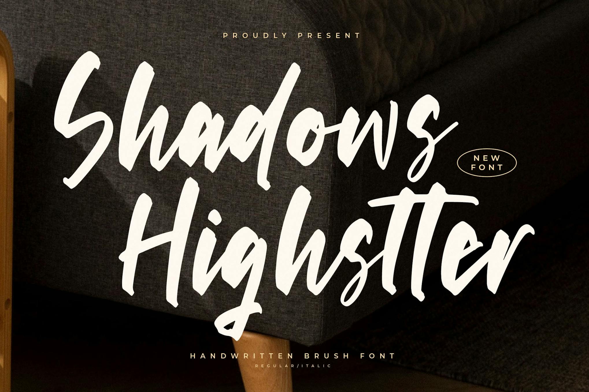 Imagen de portada de Shadows Highstter Handwritten Brush Font (fuente)