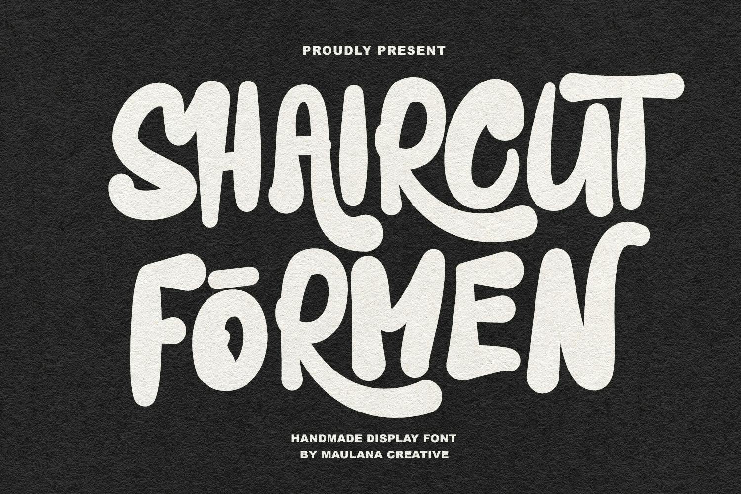 Imagen de portada de Shaircut Forman Handmade Display Font (fuente)