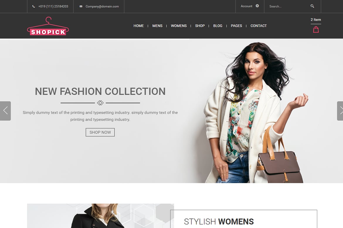 Imagen de portada de Shopick - eCommerce Responsive Bootstrap Template (plantilla web)