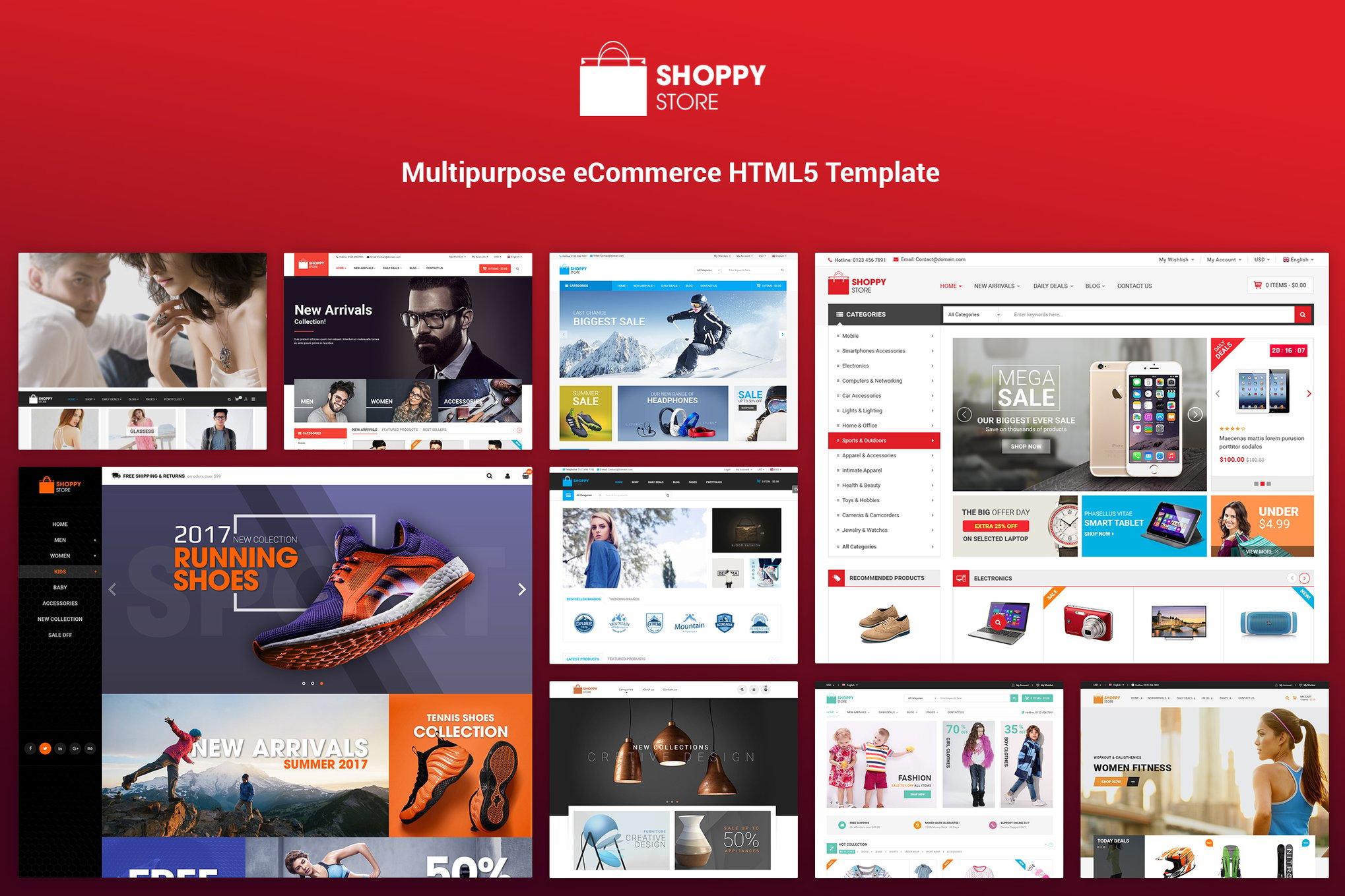 Imagen de portada de ShoppyStore - Clean eCommerce HTML5 Template (plantilla web)