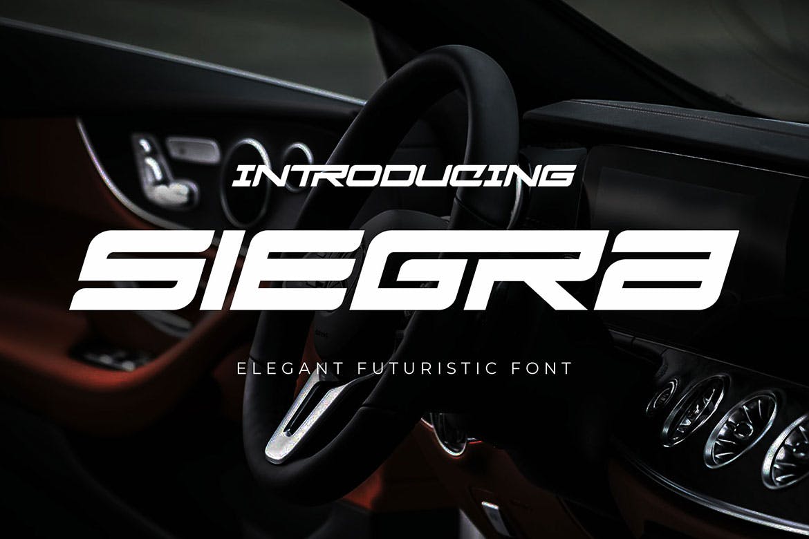 Imagen de portada de Siegra - Sporty Tech Font (fuente)