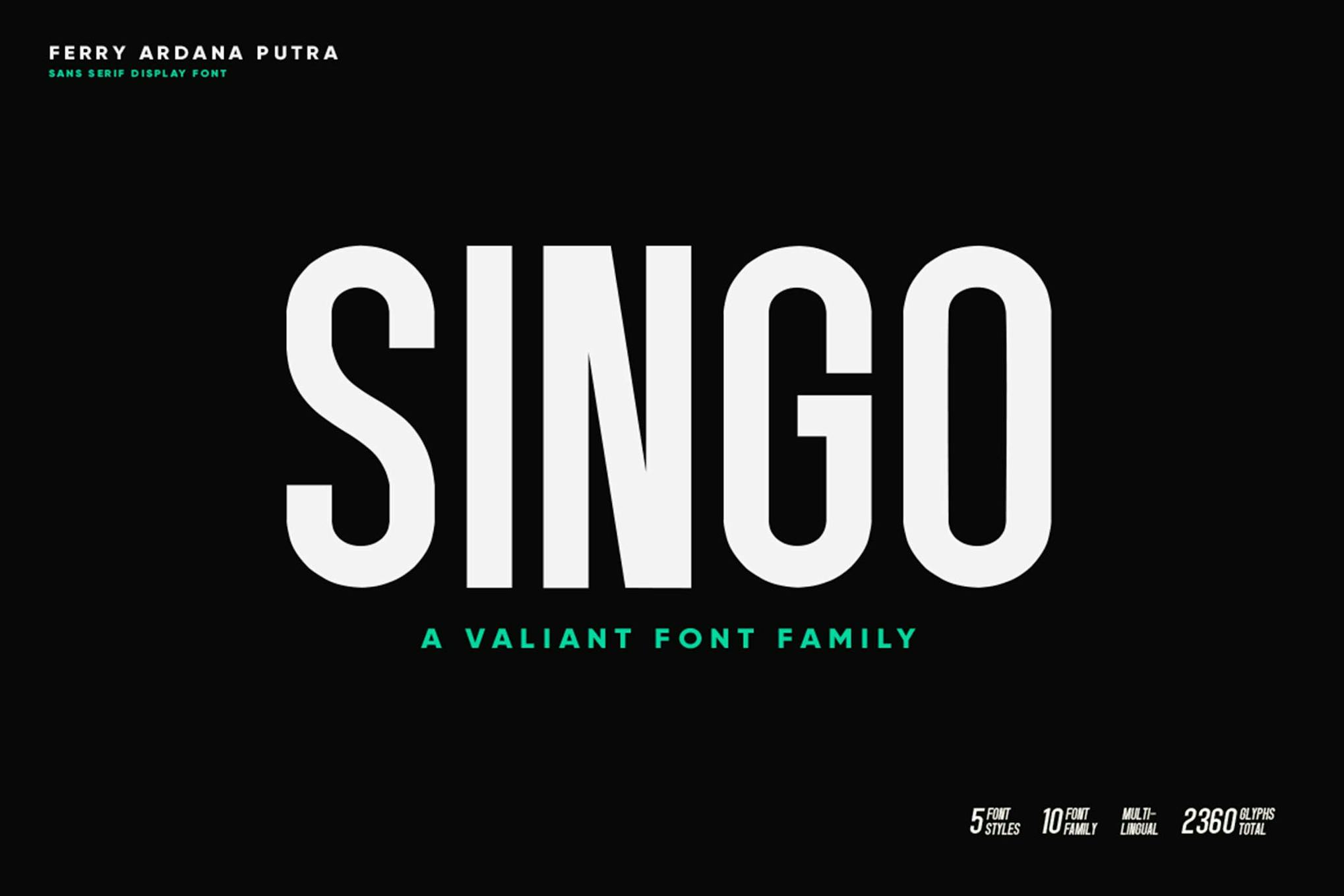 Imagen de portada de Singo | Sans Display Font (fuente)