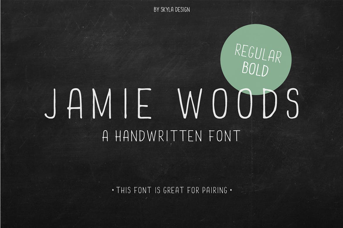 Imagen de portada de Skinny condensed font Jamie Woods (fuente)