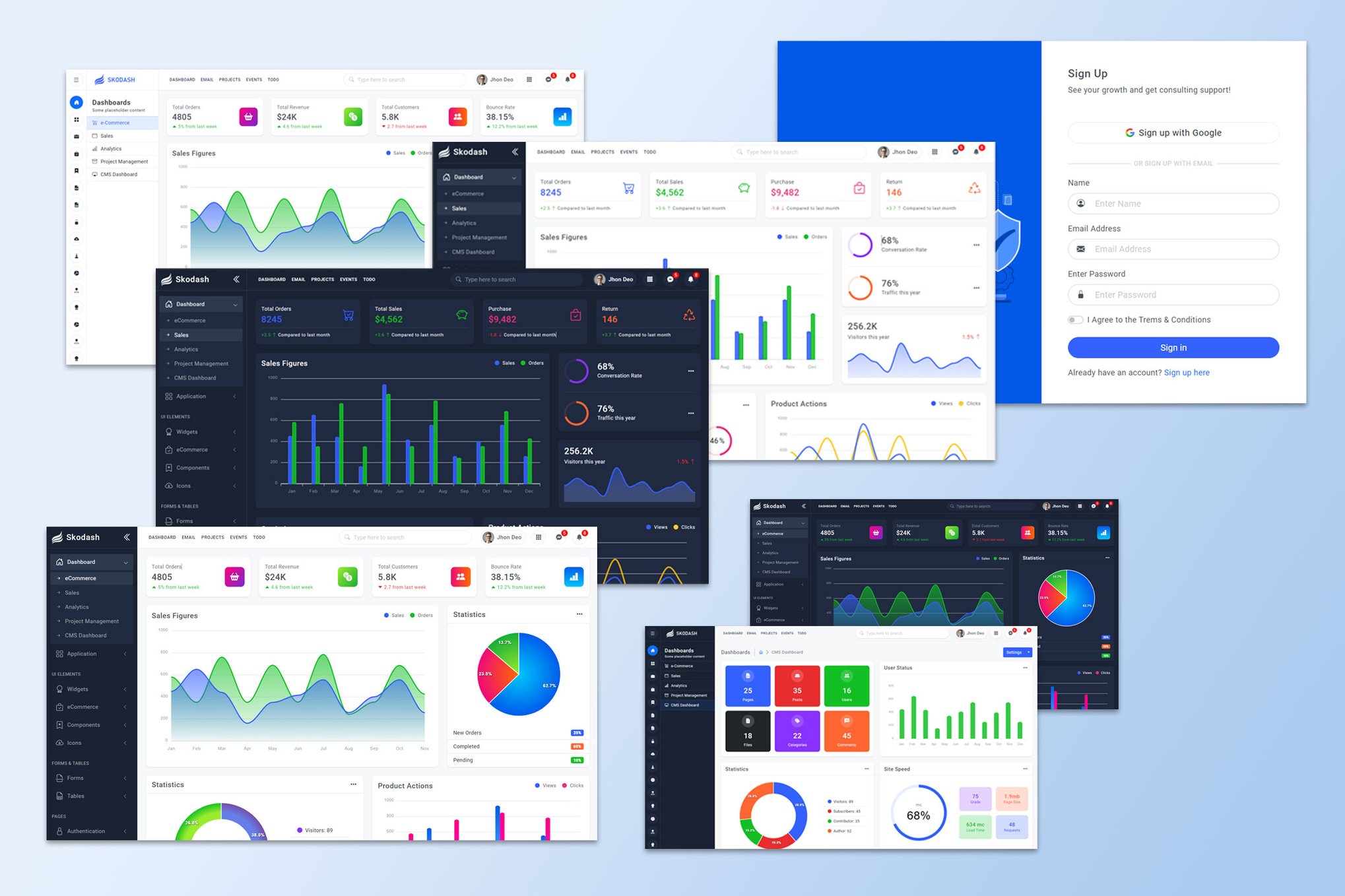 Imagen de portada de Skodash - Bootstrap 5 Admin Template (plantilla web)