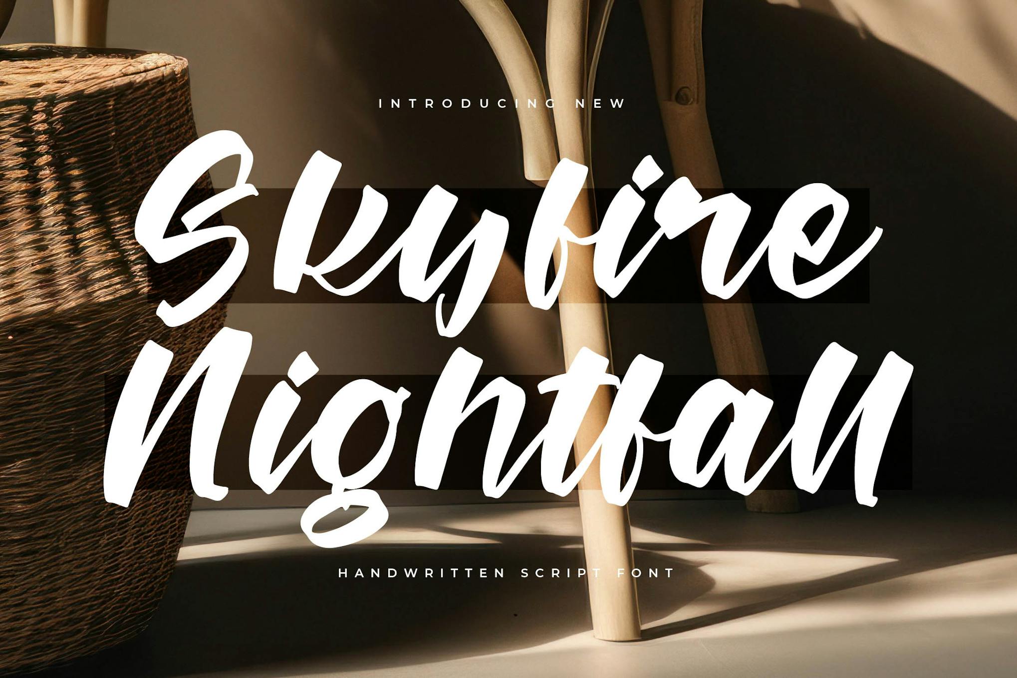 Imagen de portada de Skyfire Nightfall Handwritten Script Font (fuente)