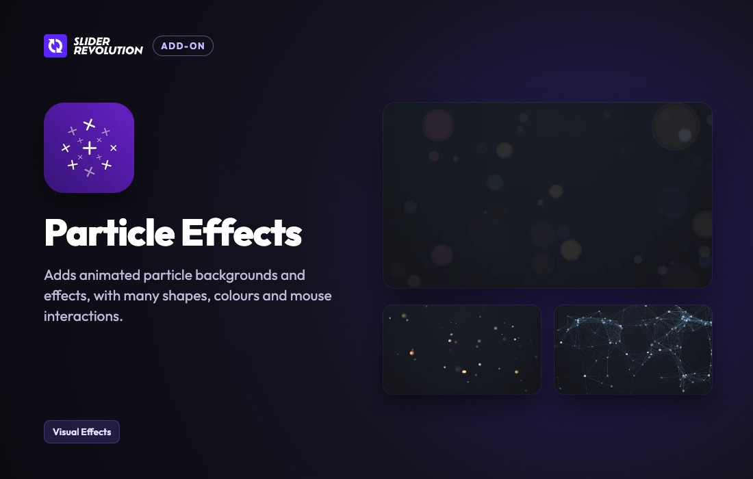 Imagen de portada de Slider Revolution Particle Effects Addon (plugin)