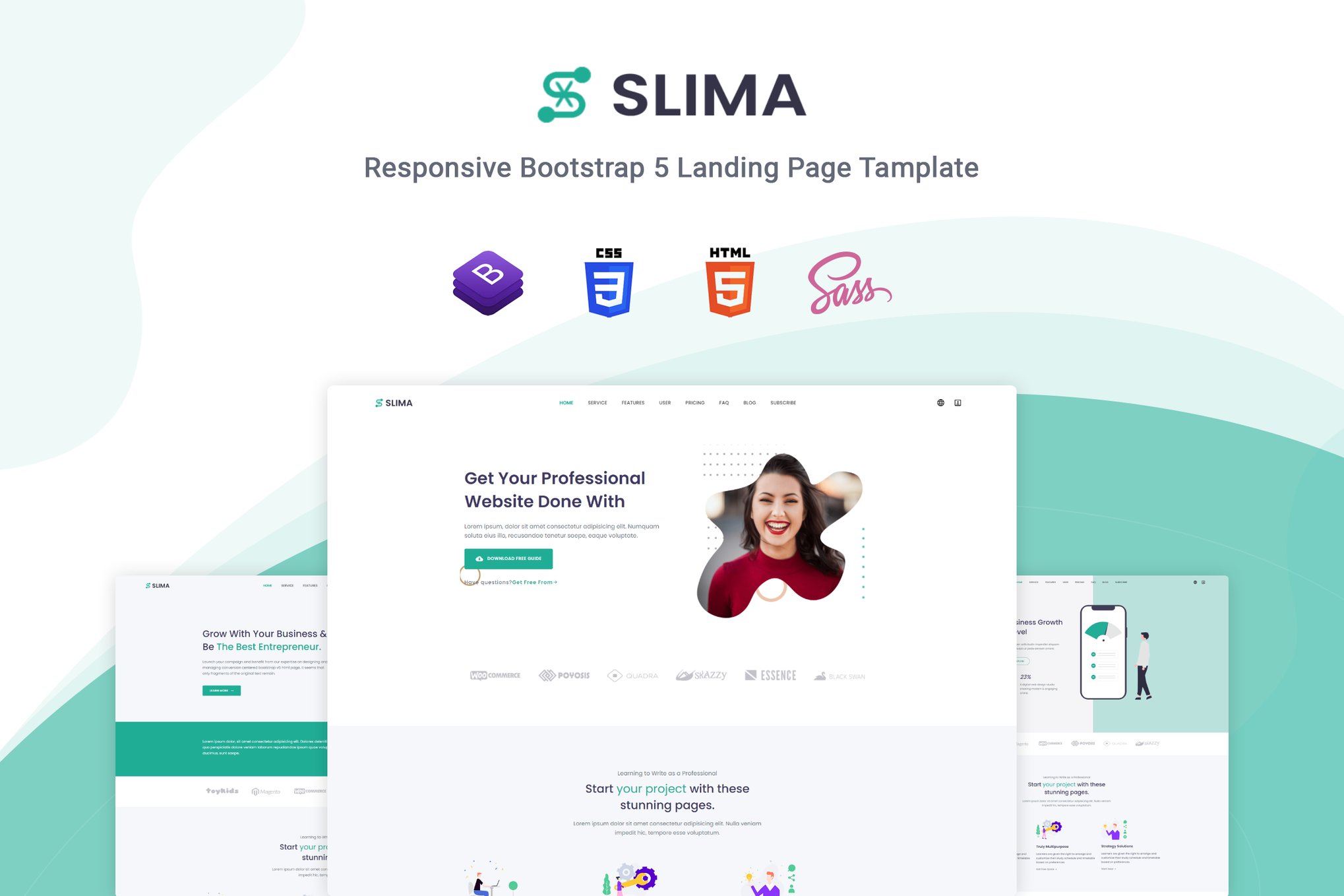 Imagen de portada de Slima - Creative Bootstrap 5 HTML Template (plantilla web)