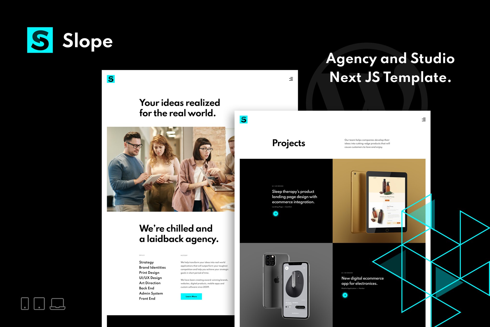 Imagen de portada de Slope – Responsive Agency & Studio NextJS Template (plantilla web)