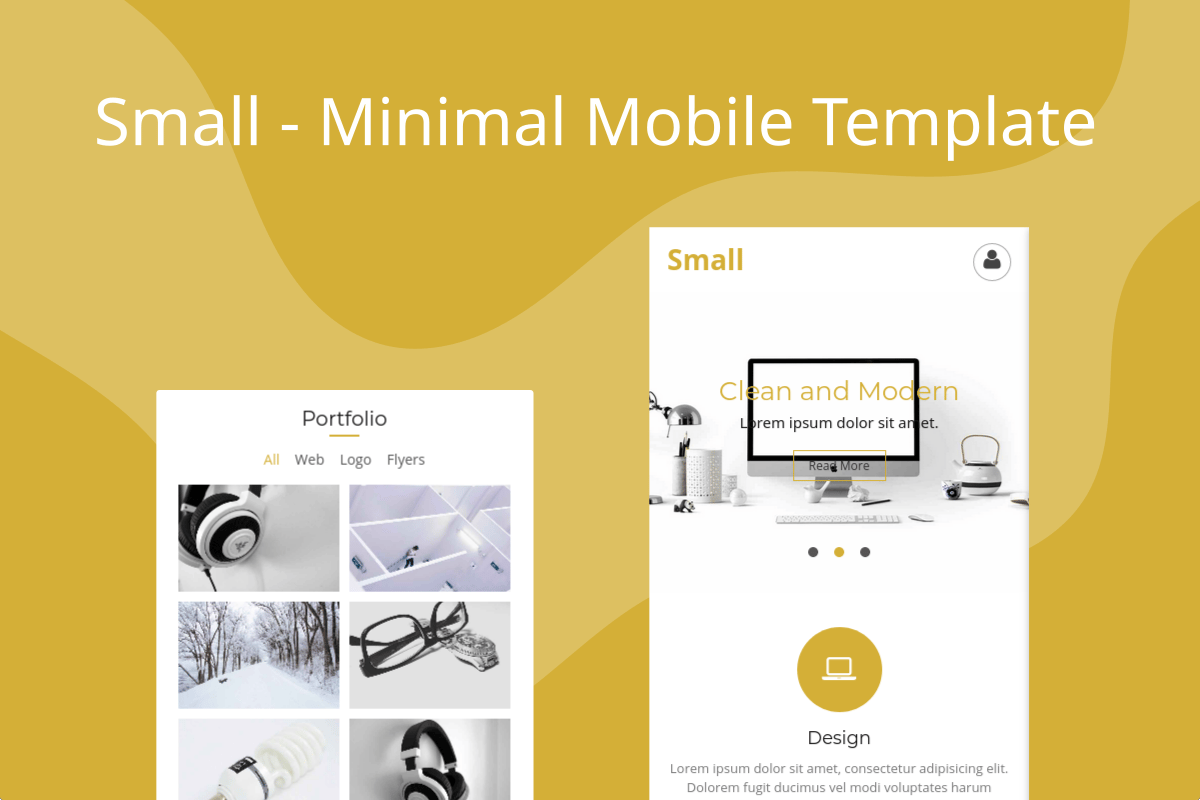 Imagen de portada de Small - Minimal Mobile Template (plantilla web)