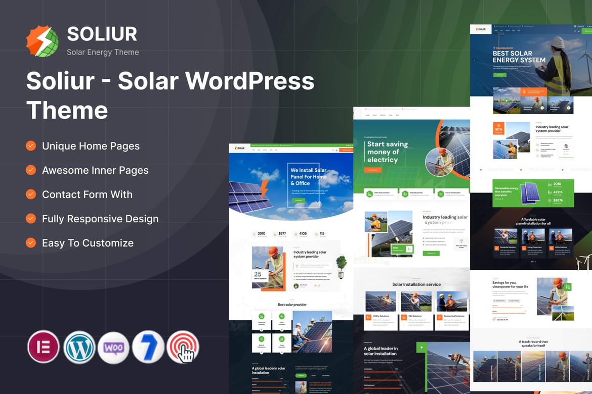 Imagen de portada de Soliur – Solar WordPress Theme (tema)