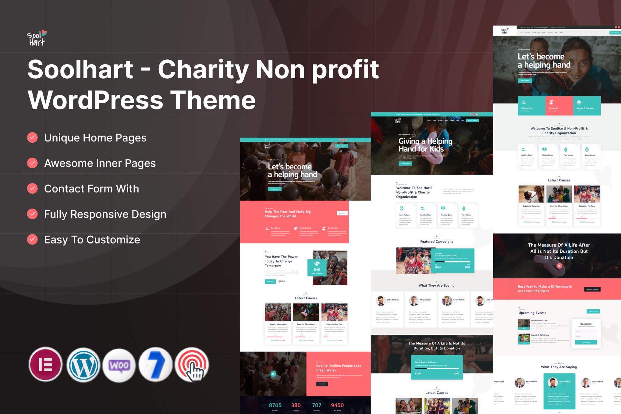 Imagen de portada de Soolhart - Charity Nonprofit WordPress Theme (tema)
